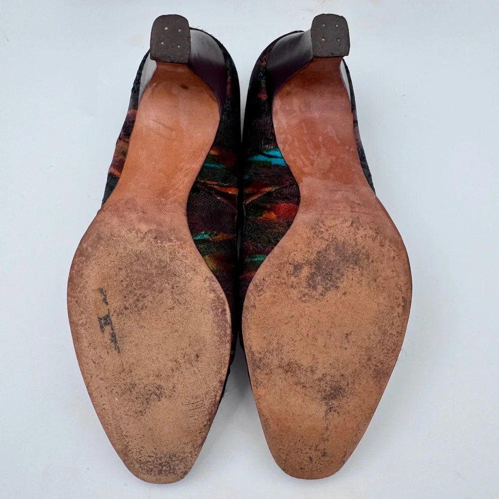 True Vintage 40s/50s Johansen Mary Jane 6N Rich Tapestry Heels w/ Box